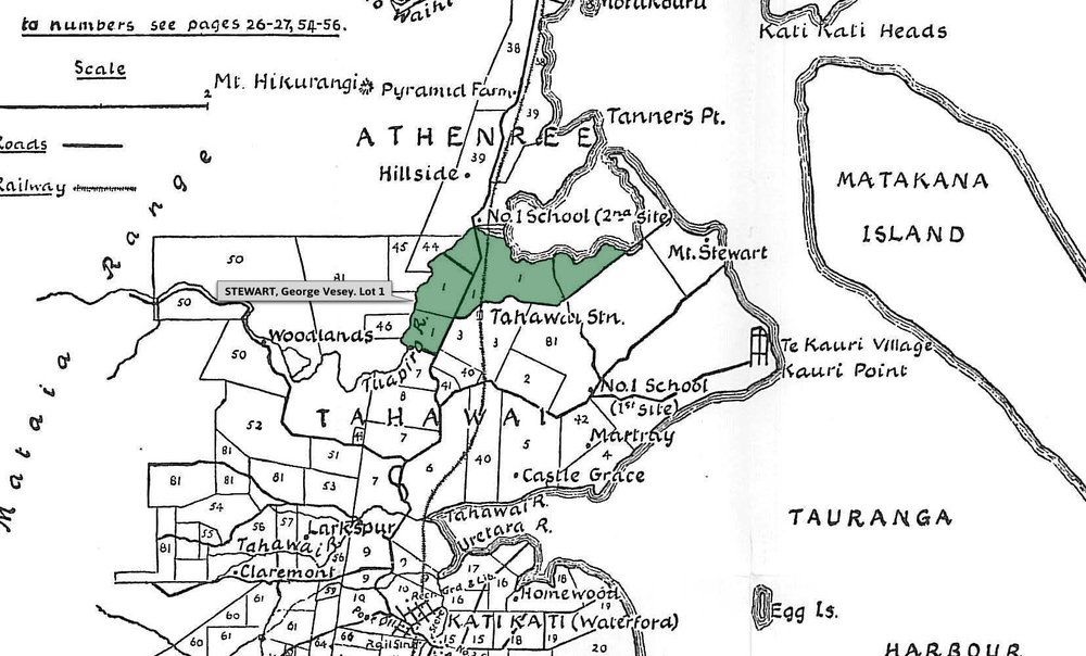 SETTLER STEWART, George Vesey. Lot 1 (1000 acres) Tahawai Settlement
