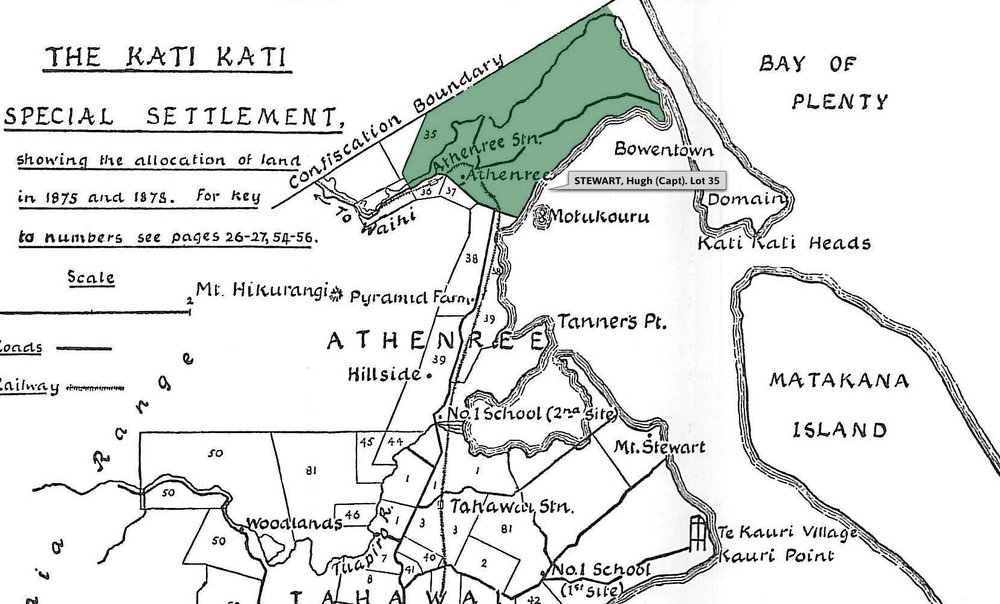 SETTLER STEWART, Hugh (Capt). Lot 35 Tahawai Settlement