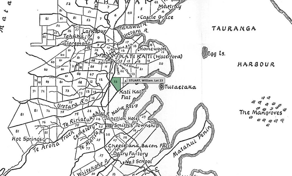 SETTLER STUART, William. Lot 23 Tahawai Settlement