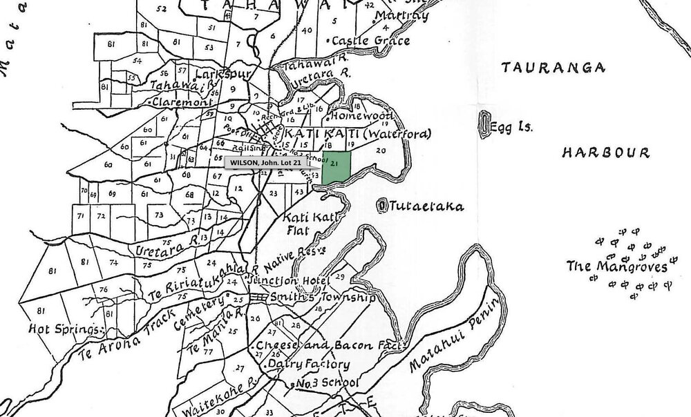 SETTLER WILSON, John. Lot 21 Tahawai Settlement