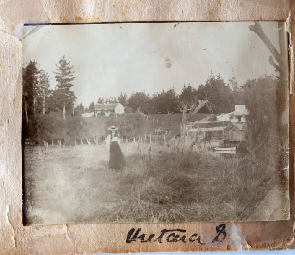 Woman standing near the Uretara Stream in Katikati