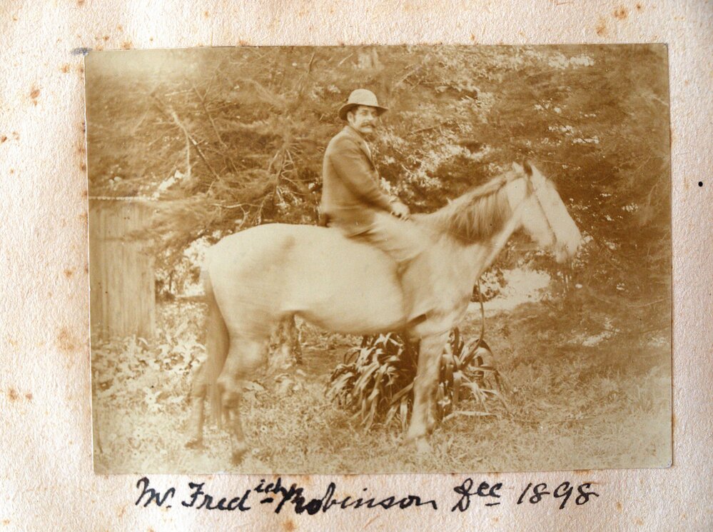 Fredrick Robinson on his horse