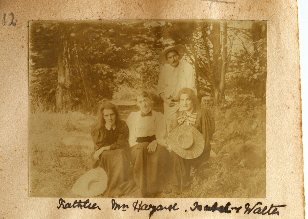 Mary Johnston, Emily Haszard, Walter Johnston and Henrietta Johnston at Hillside