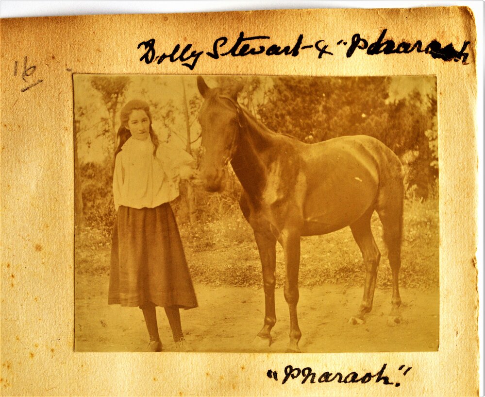 Evyleen Stewart with Pharoah the horse