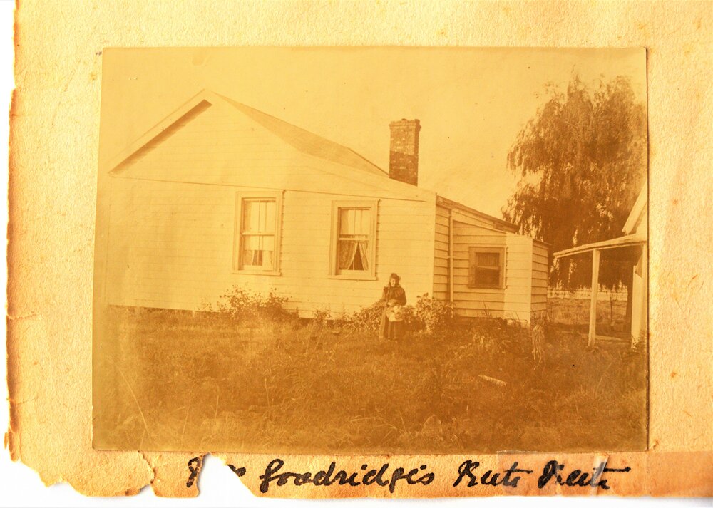 Maria Goodridge outside her home