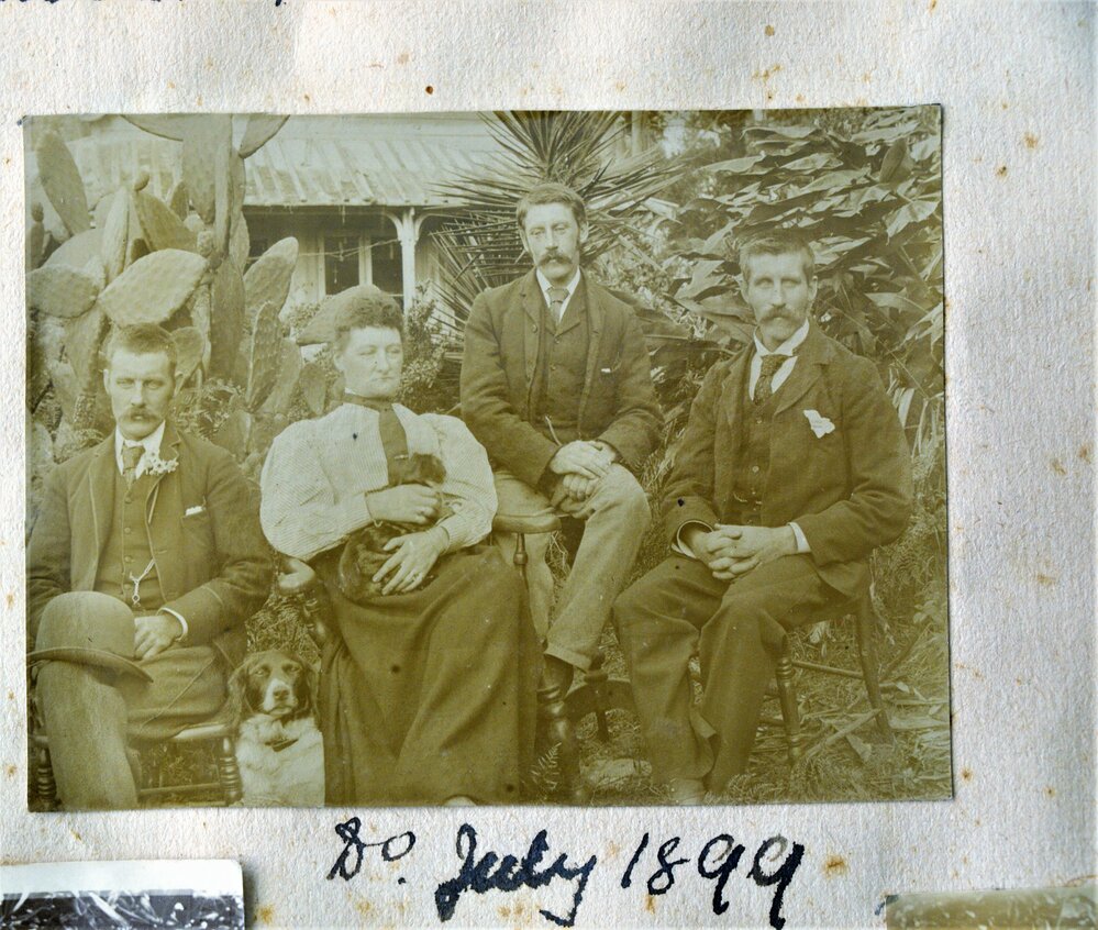 Harry, William and Hugh Stewart with sister Emily Surtees at Martray.