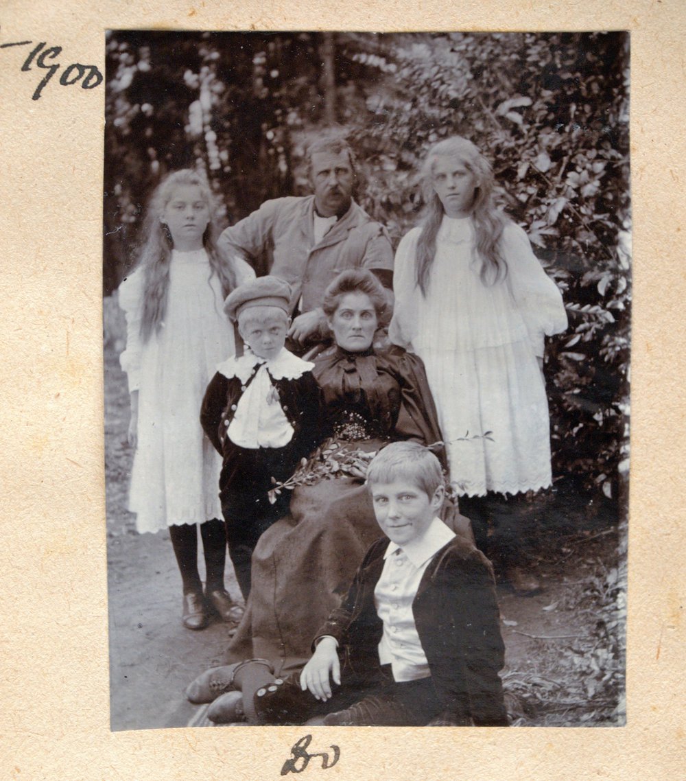 Michael and Frances Stewart with four of their children.
