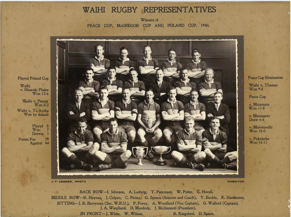 Waihi Rugby Representatives