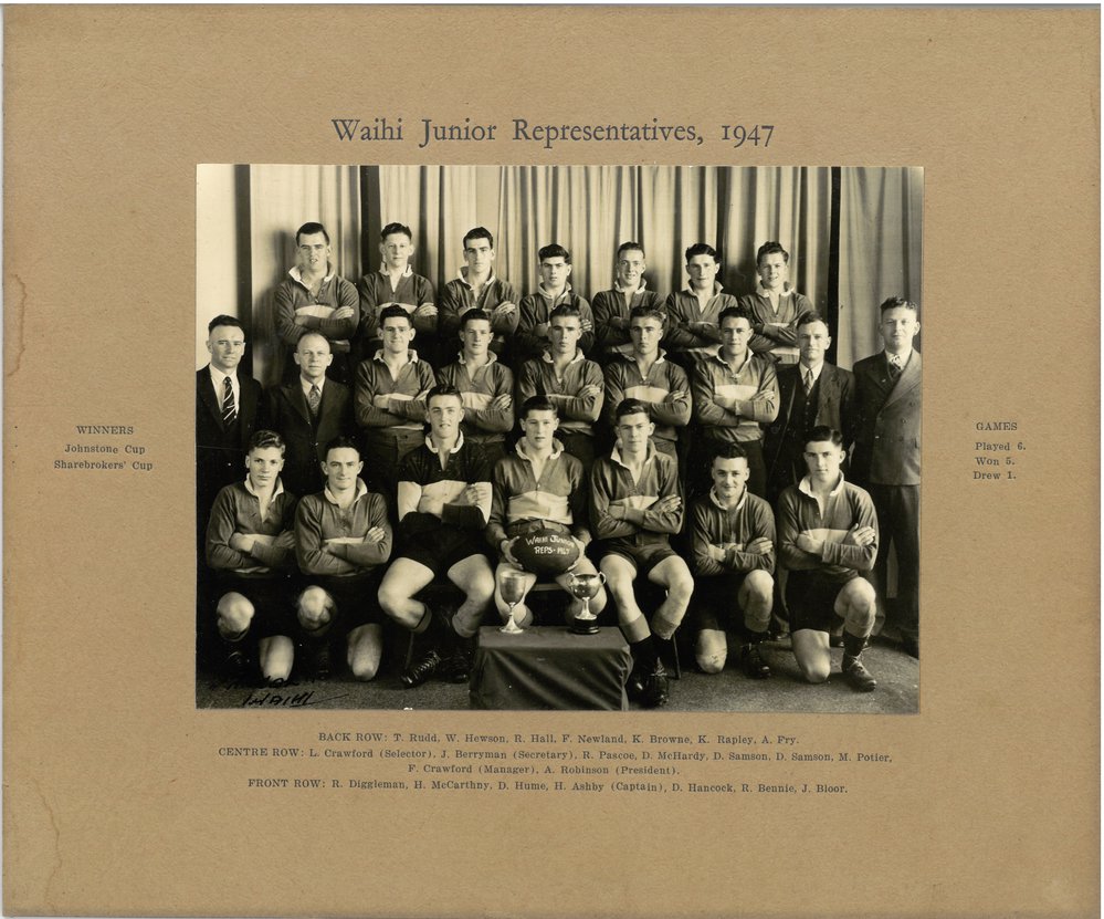 Waihi Junior Representatives, 1947