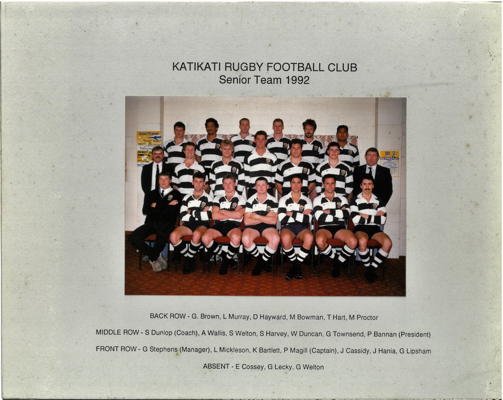 Katikati Rugby Football Club Senior Team 1992