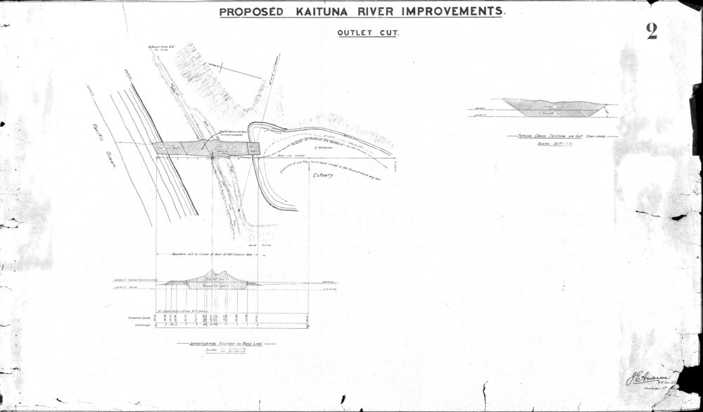 WBoP Kaituna River proposed improvements - outlet cut to ocean Sh 2 of 5 1925