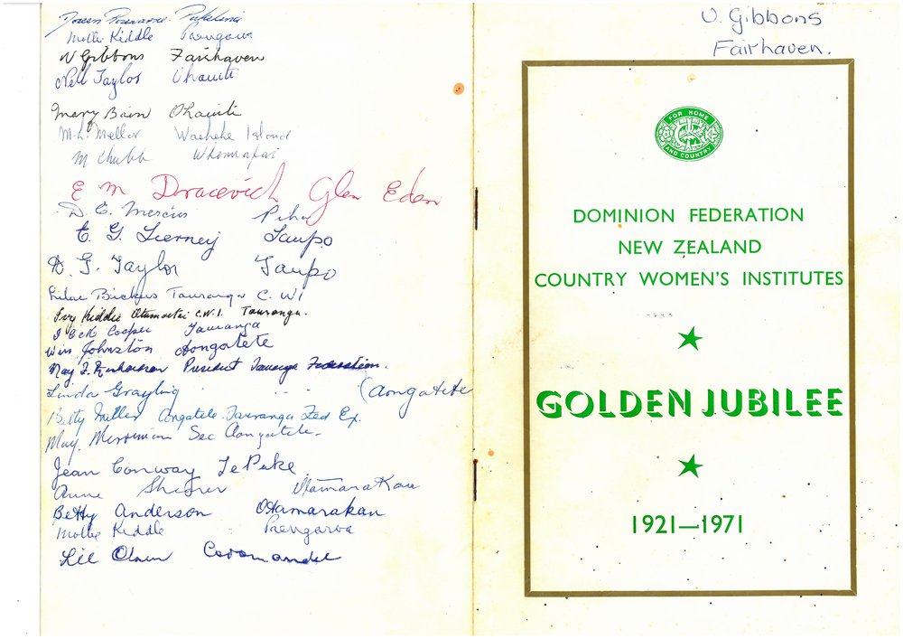 Dominion Federation New Zealand Country Women's Institutes