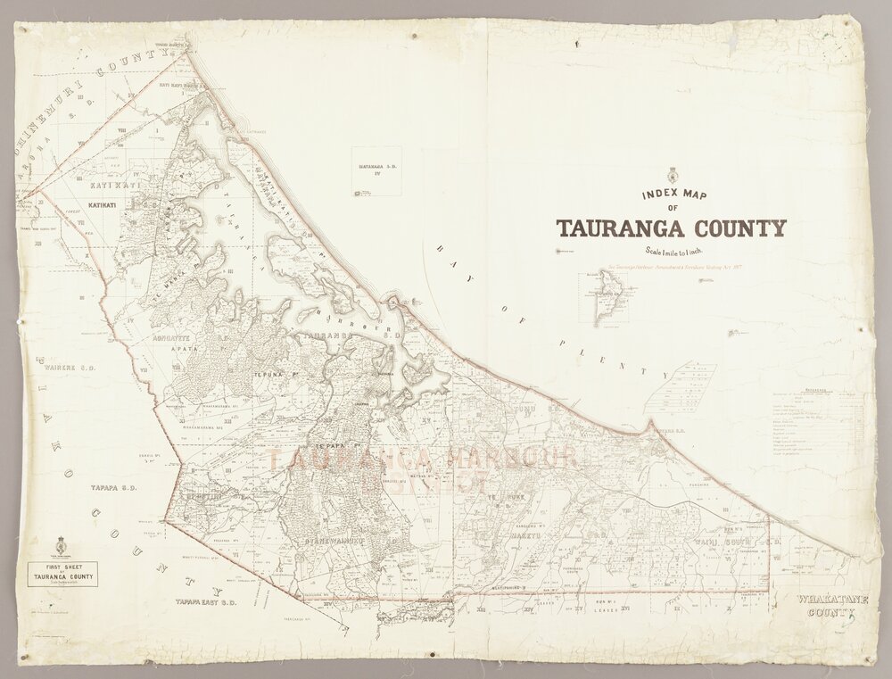 WBoP Tauranga Harbour Board District circa 1925