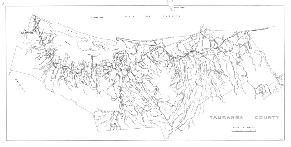 WBoP Tauranga County road name map 1954