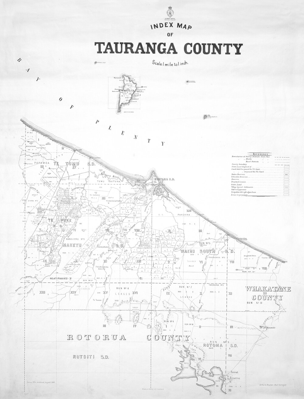 WBoP Tauranga County Cadastral Index Map Sh 2 of 2 1893