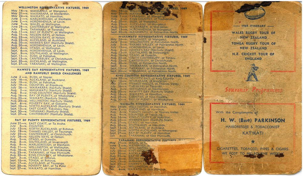 Souvenir Programme for International Sporting Fixtures - 1969