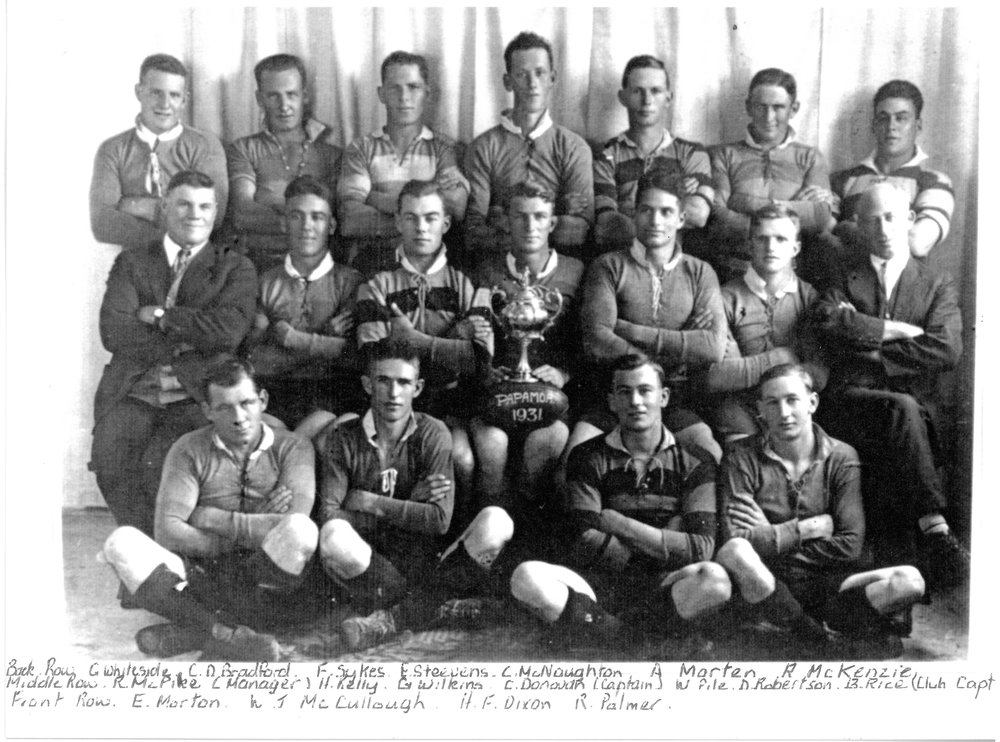 Papamoa Rugby Team 1931