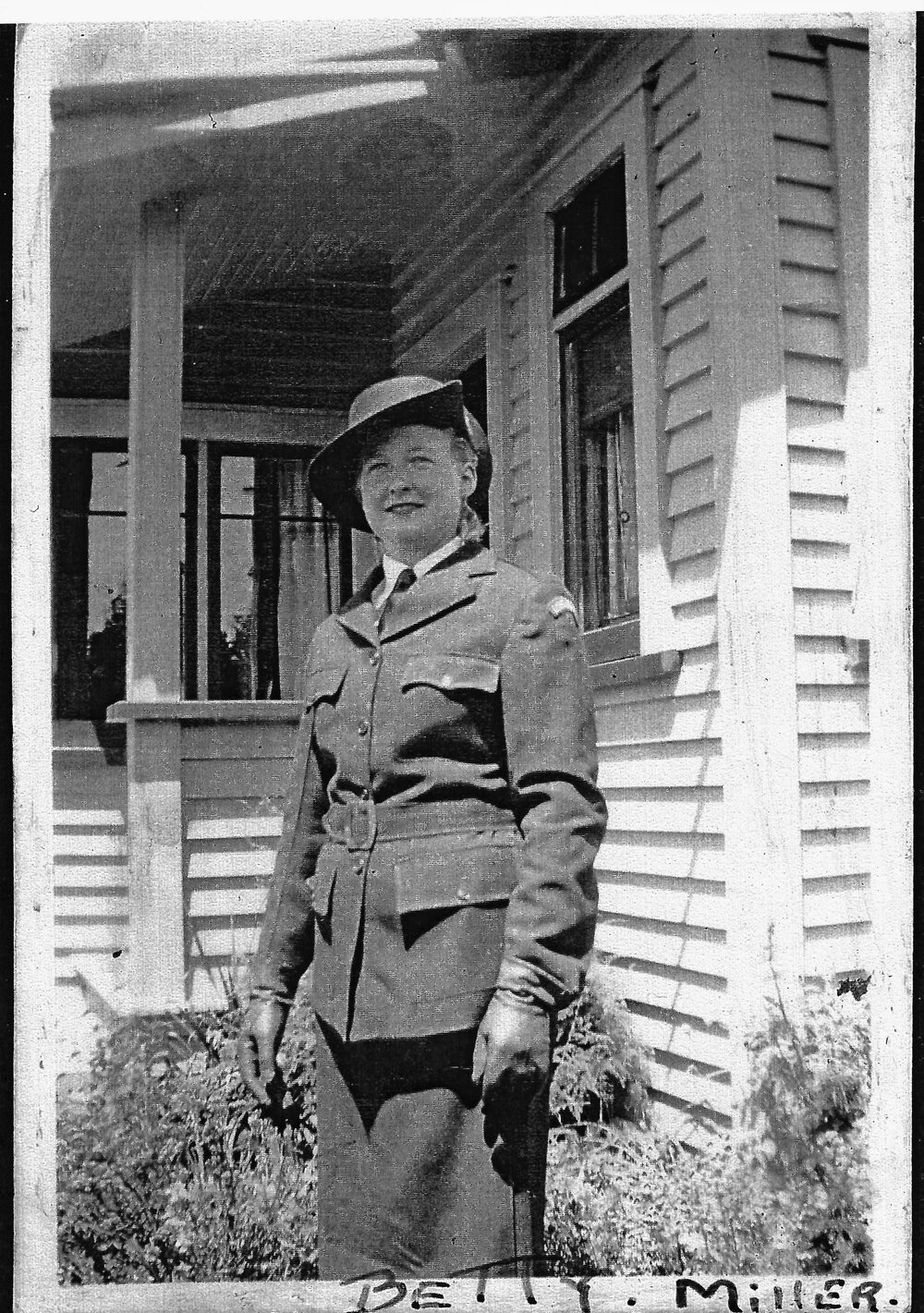 Betty Miller in her Women's War Service Auxiliary uniform
