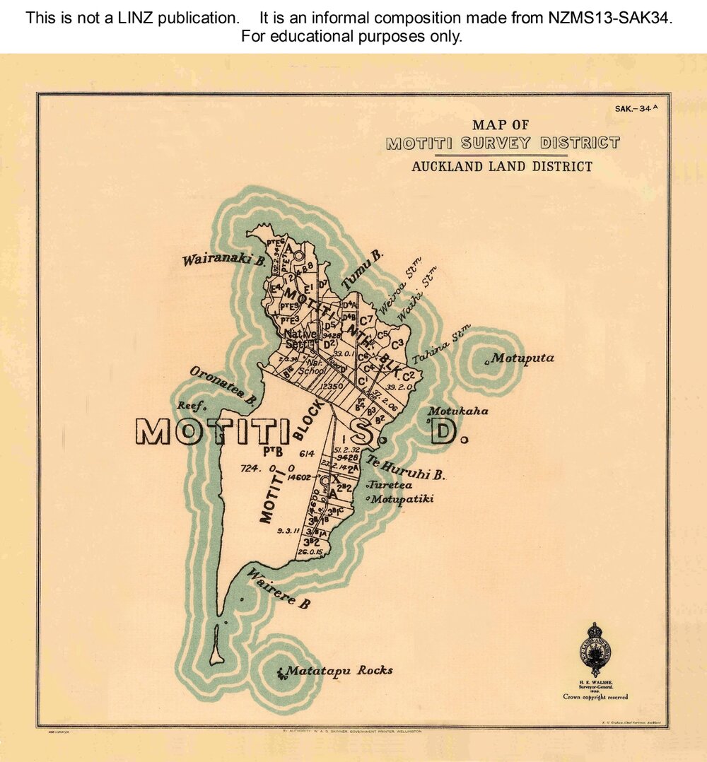SAK 34A Motiti Survey District - 1929