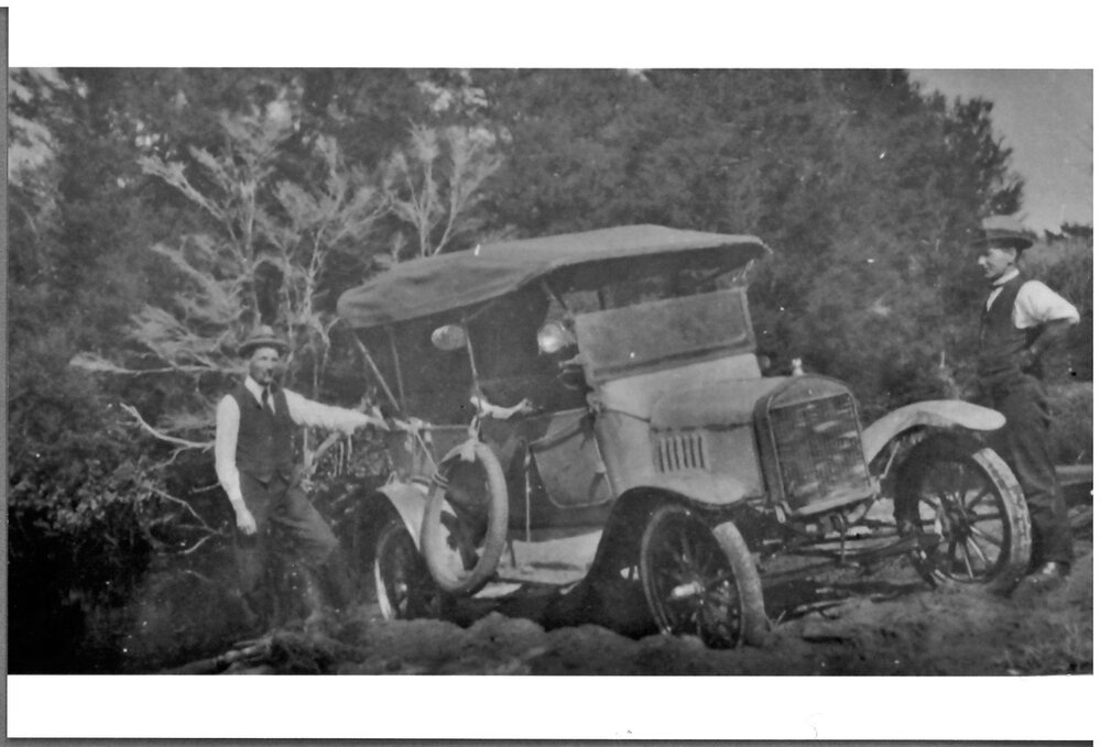 Car stuck in the mud