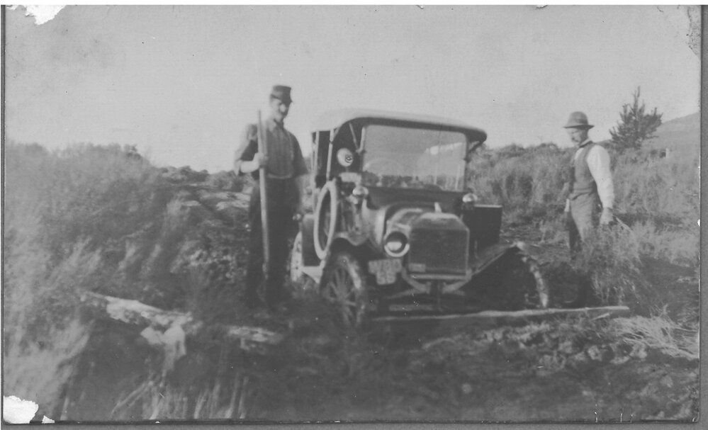 car stuck in mud