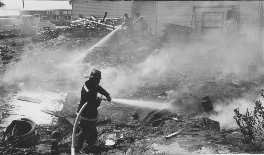 Fire being attended at or near Te Puke Joinery