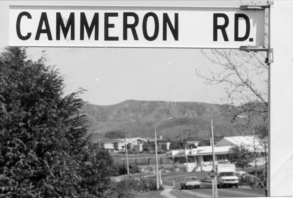 Misspelt signage on Cameron Road, Te Puke
