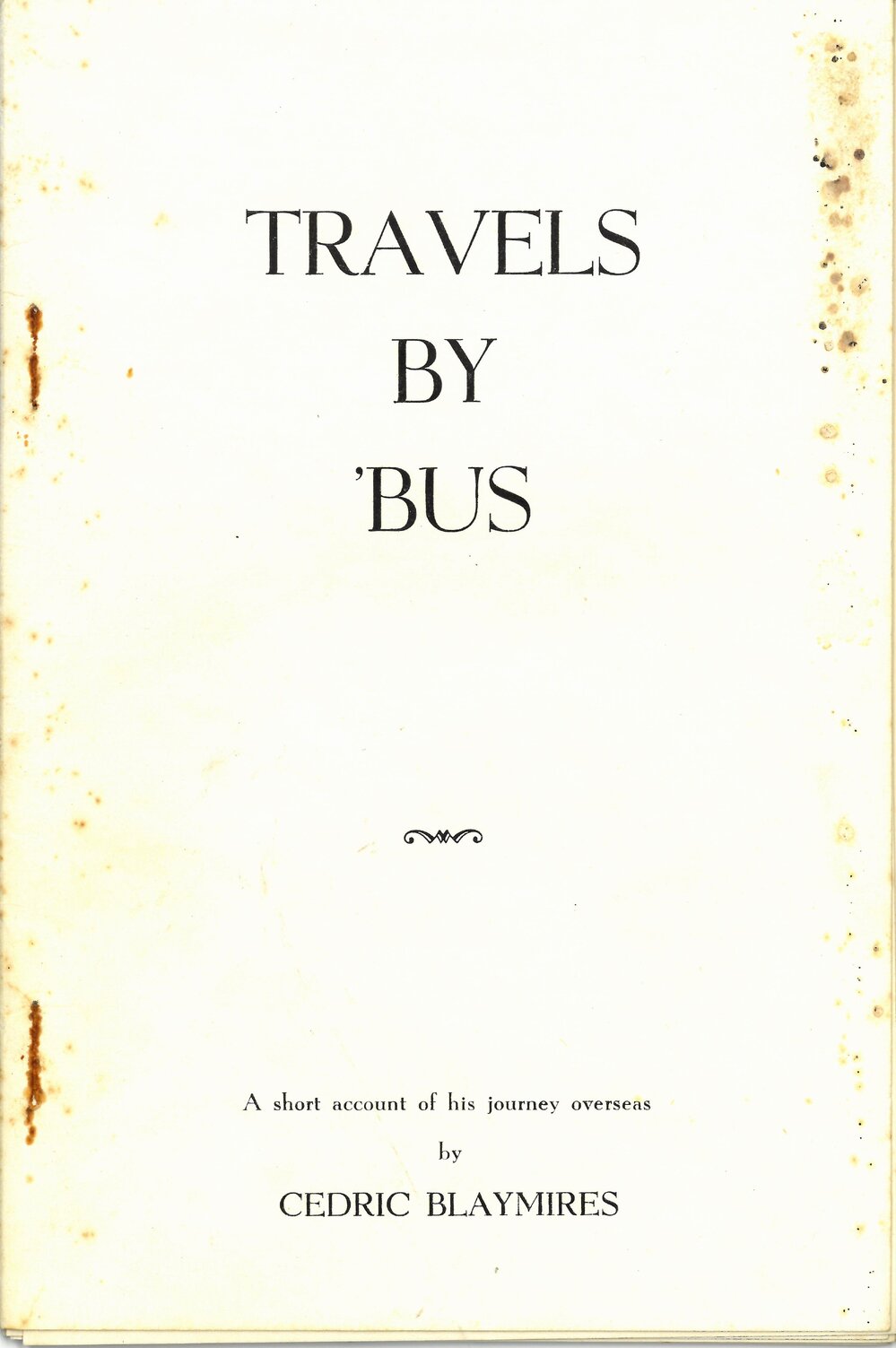 Travels by 'Bus