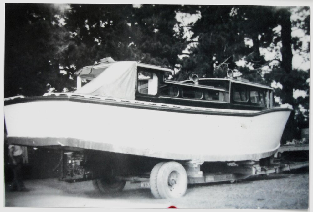 Claude Hume's boat Kotuku