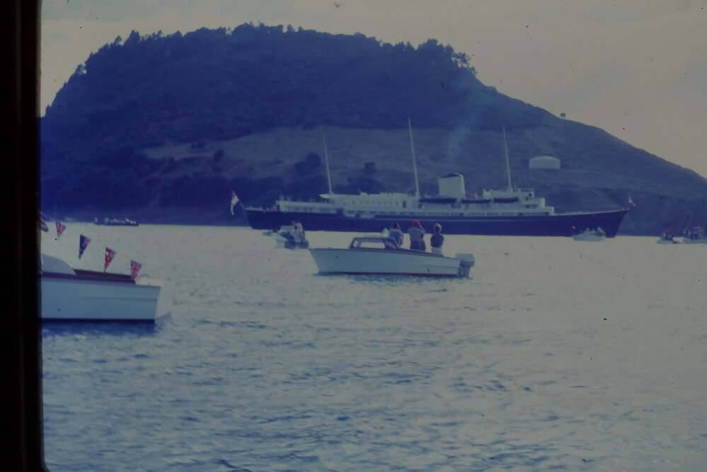 The Royal Yacht Britannia in Tauranga Harbour 