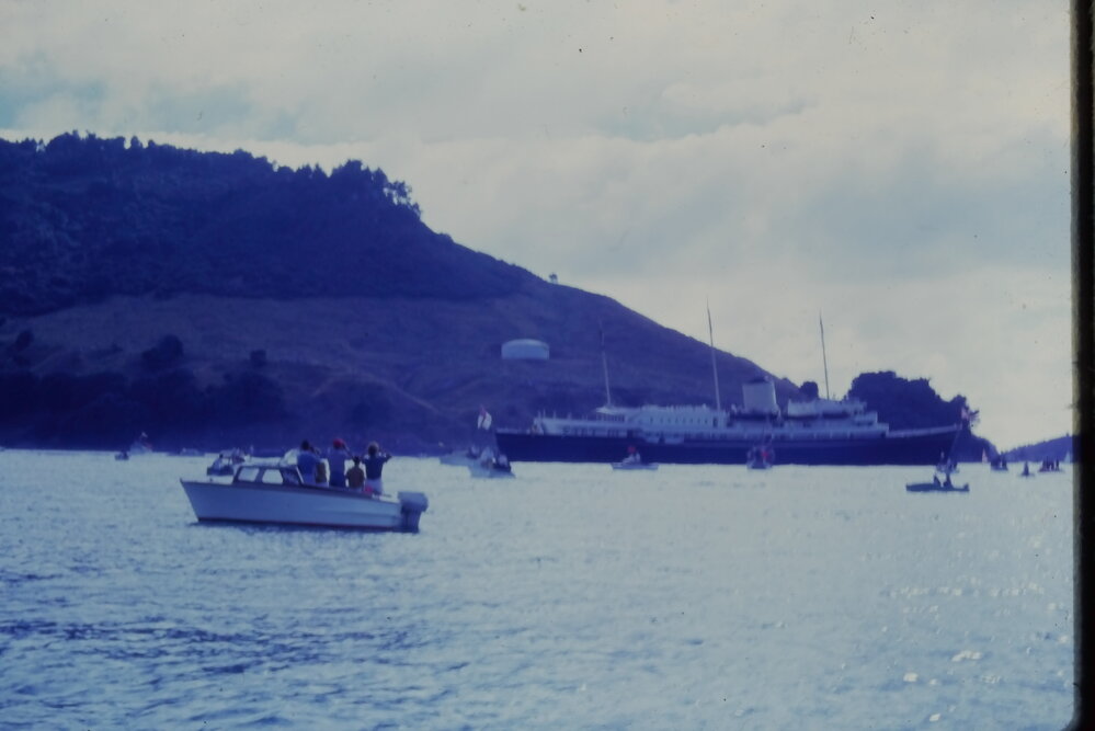 The Royal Yacht Britannia in Tauranga Harbour