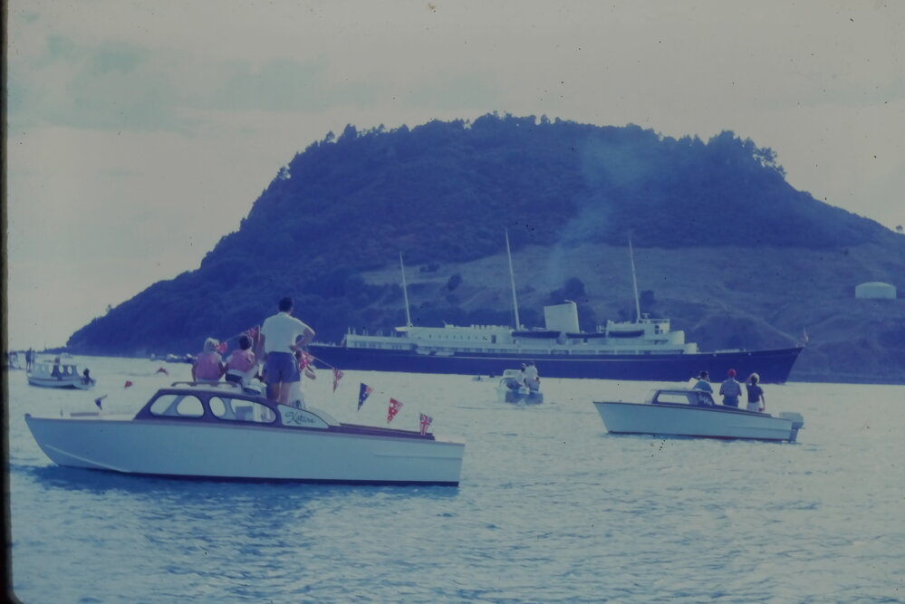 Royal Yacht Britannia in Tauranga Harbour