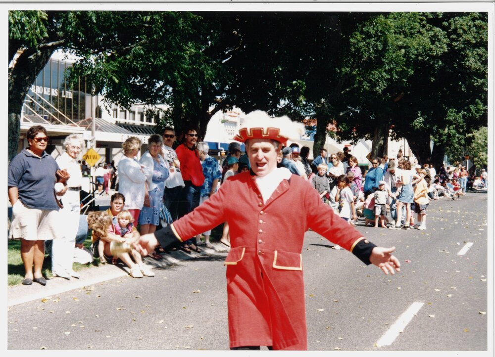 Te Puke Town Crier Mike Jones in full voice