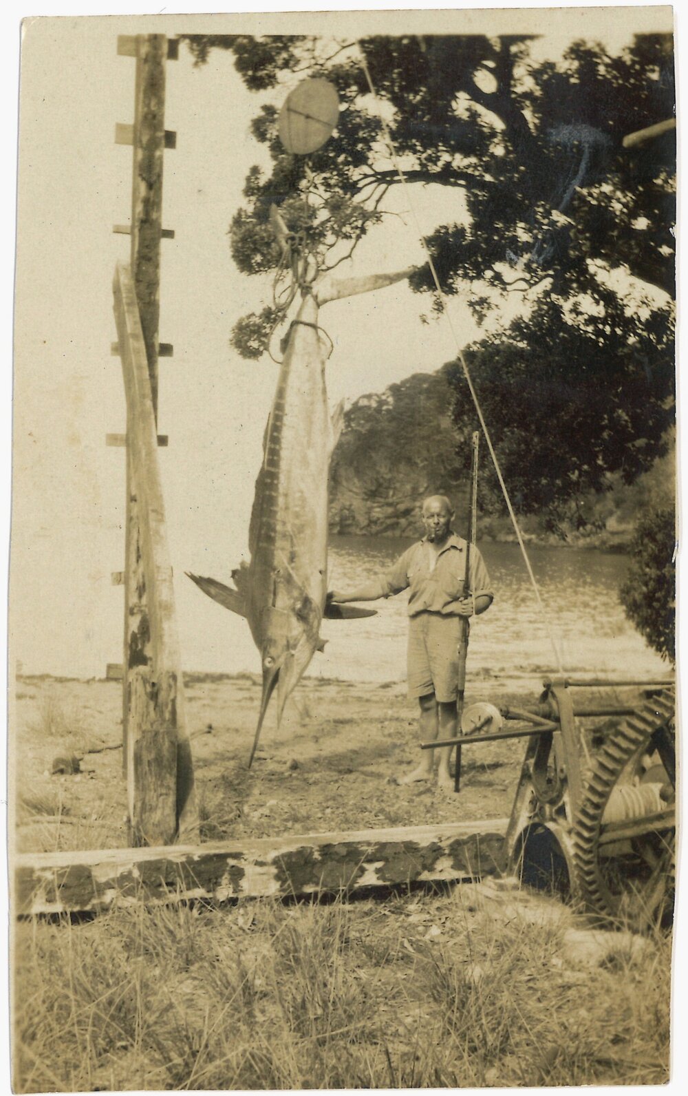 Dr. Stenhouse and his catch of the day