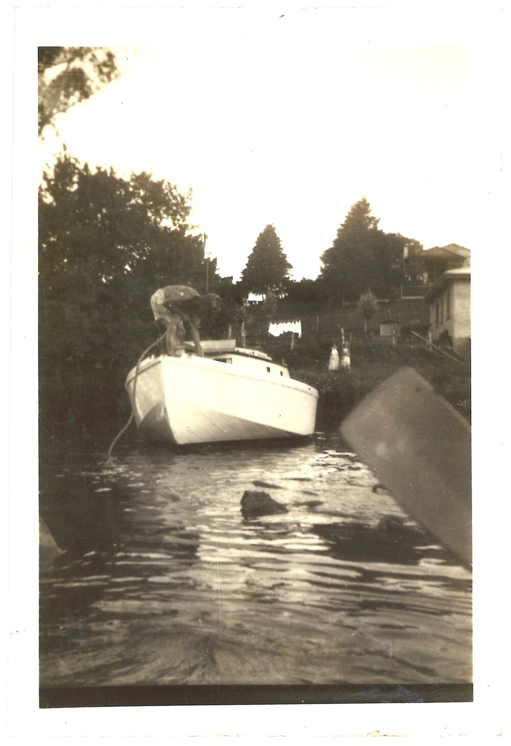 Don Cameron with his boat "Sea Bird"