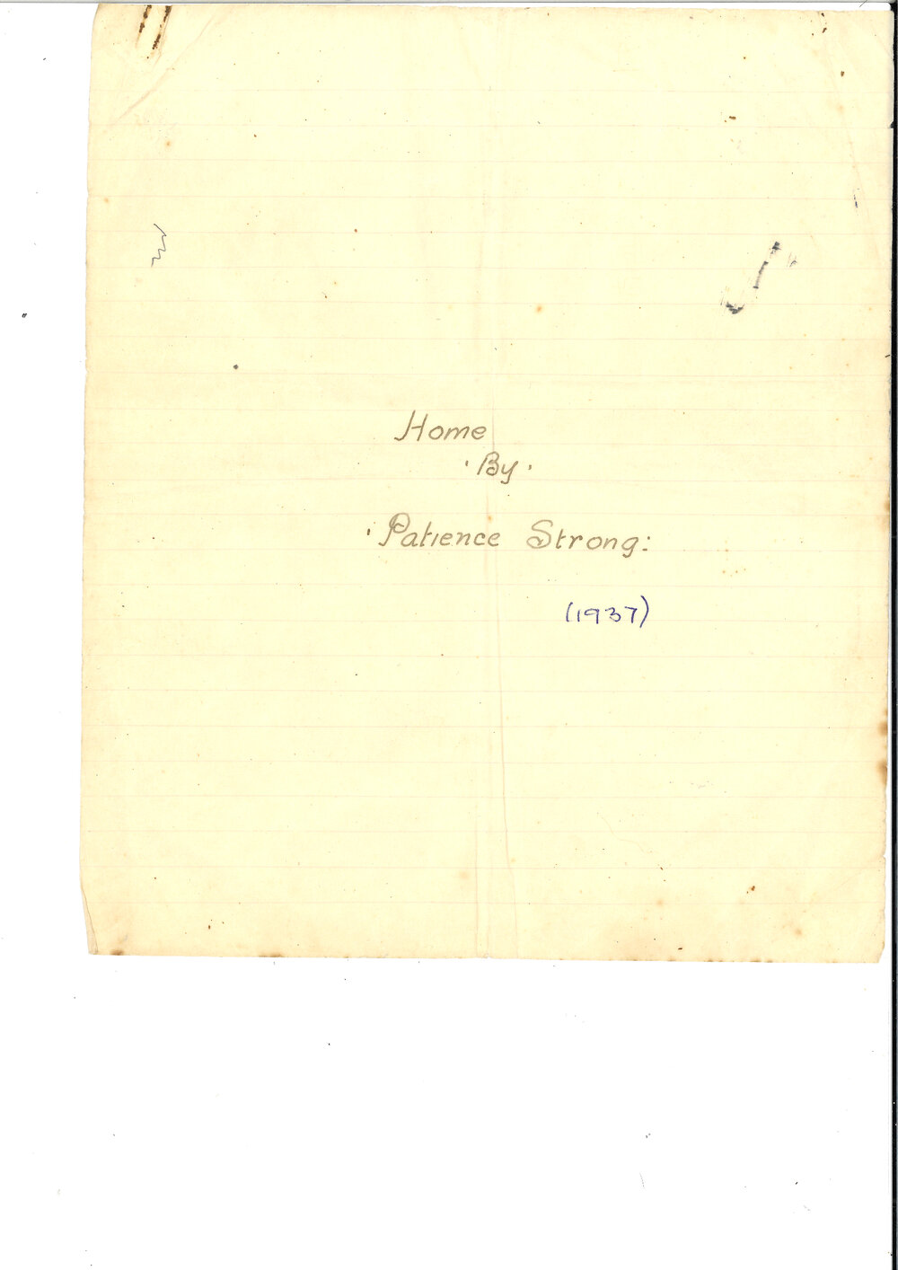 "Home" by Patience Strong