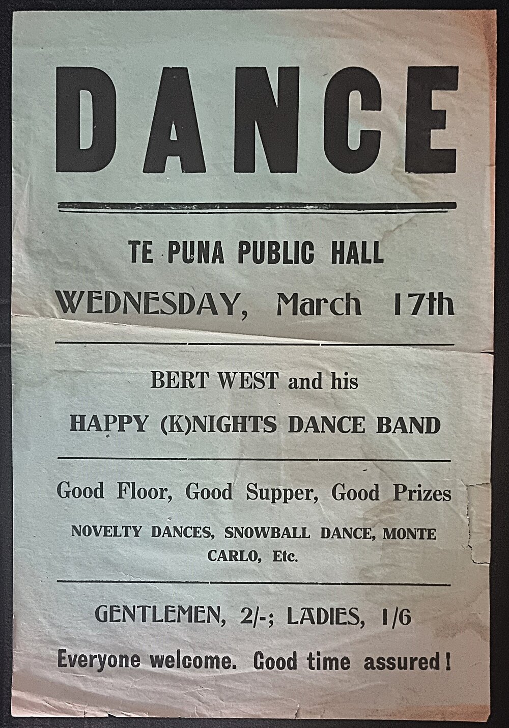Poster - Bert West and his Happy (K)Nights Dance Band