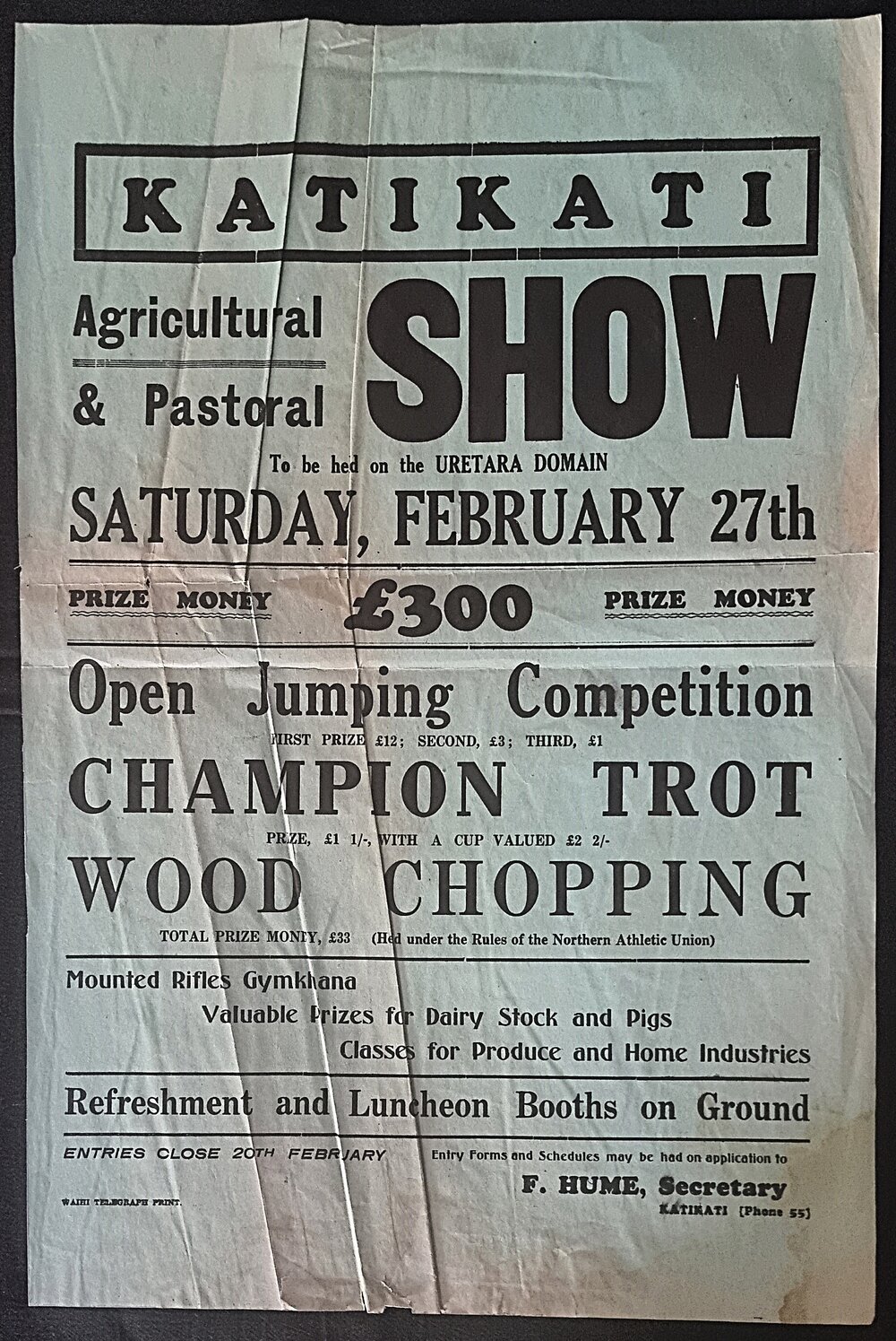 Poster - Katikati A &amp; P Show 