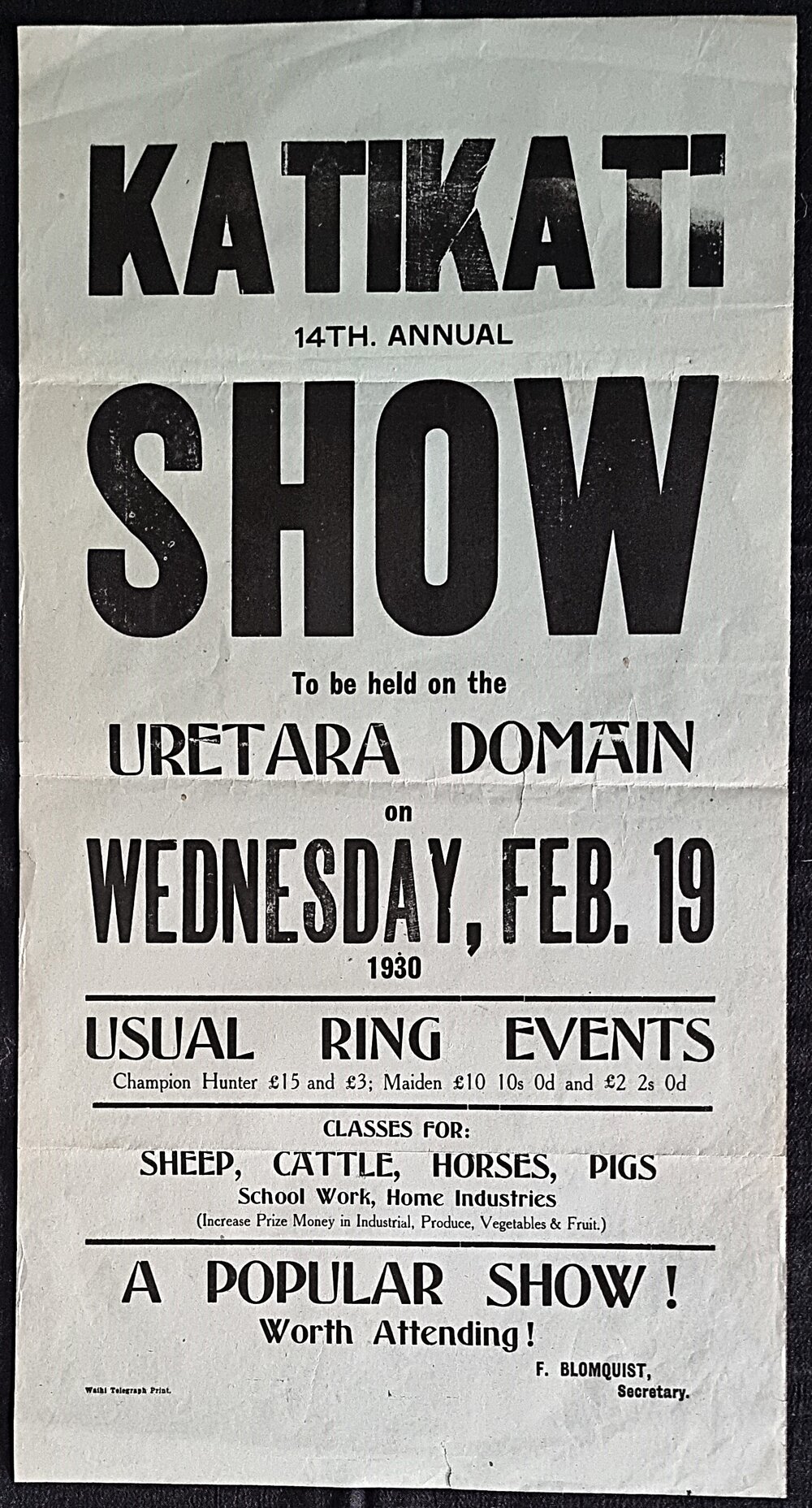 Poster - Katikati 14th Annual Show