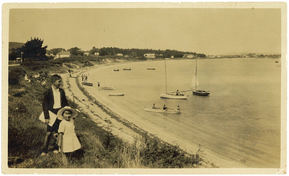 Two members of the Diggelmann family at Mount Maunganui