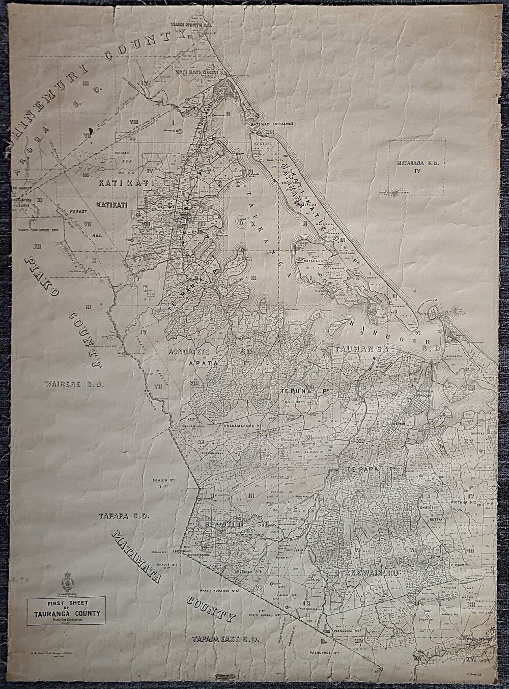 First Sheet of Tauranga County, 1914