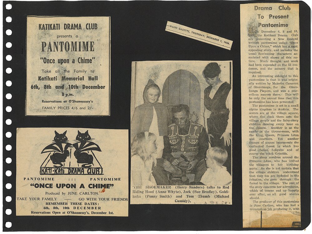 Pre-performance promotion in Waihī Gazette