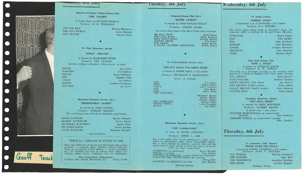 Ride a Tiger - British Drama League and Matamata Dramatic Society's programme