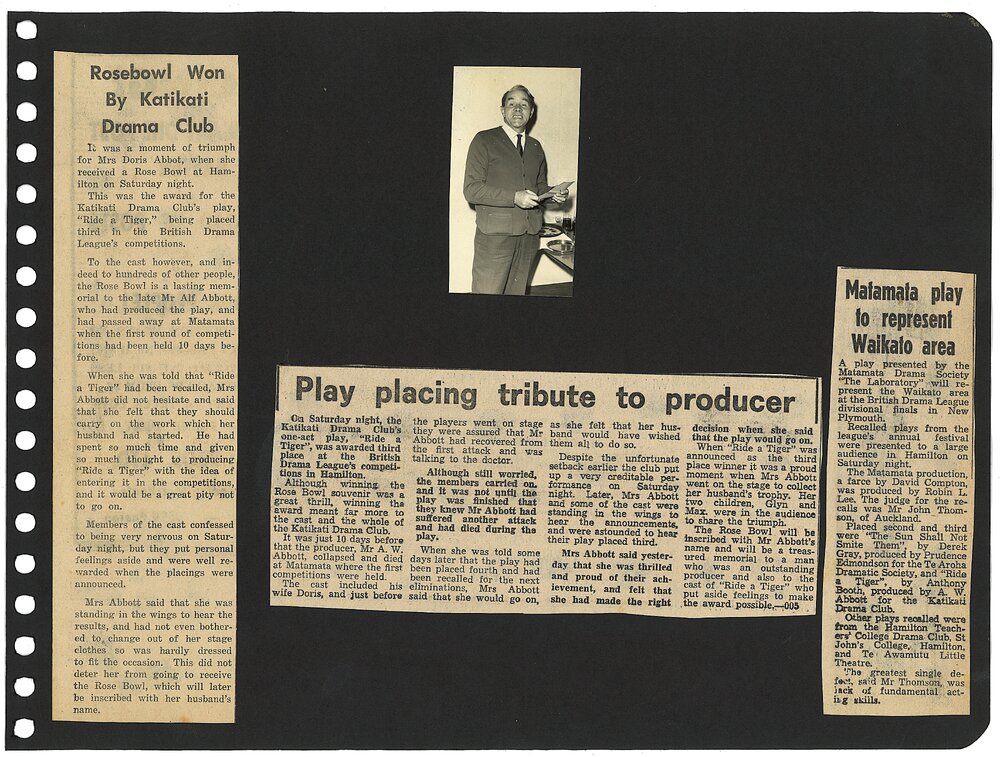 A tribute to Alf Abbott for Ride a Tiger