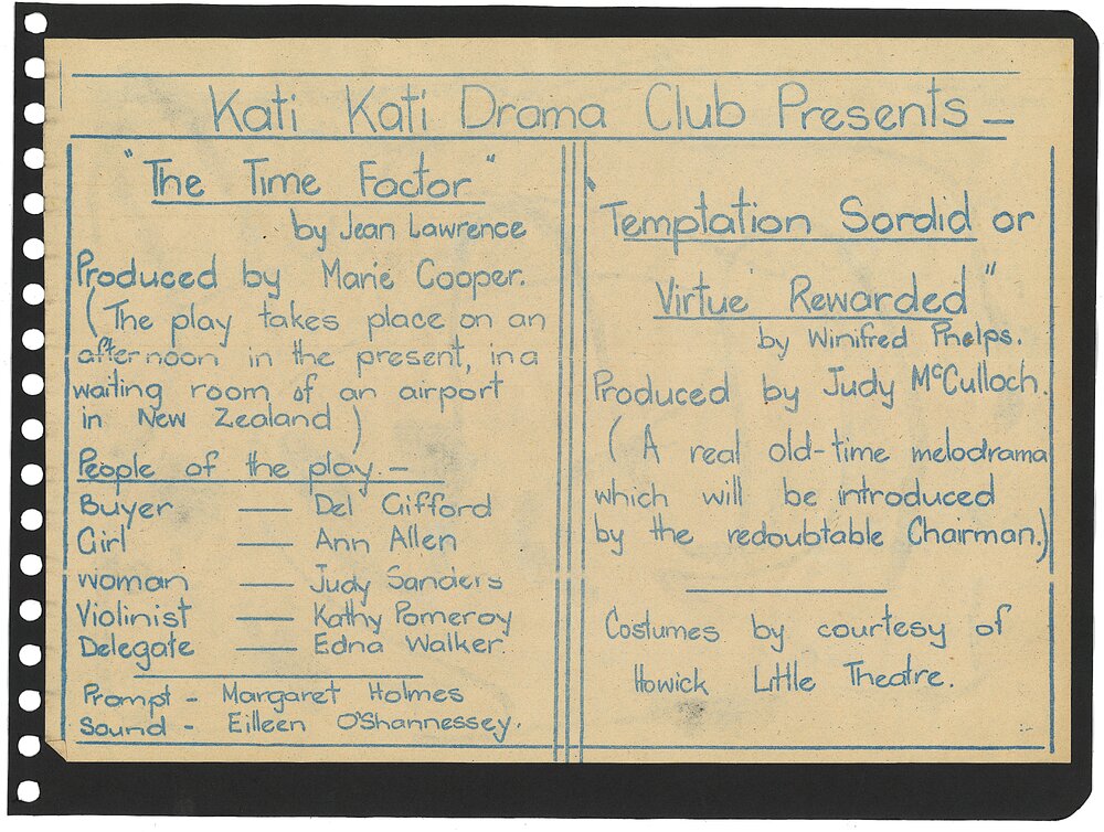 Details of the plays