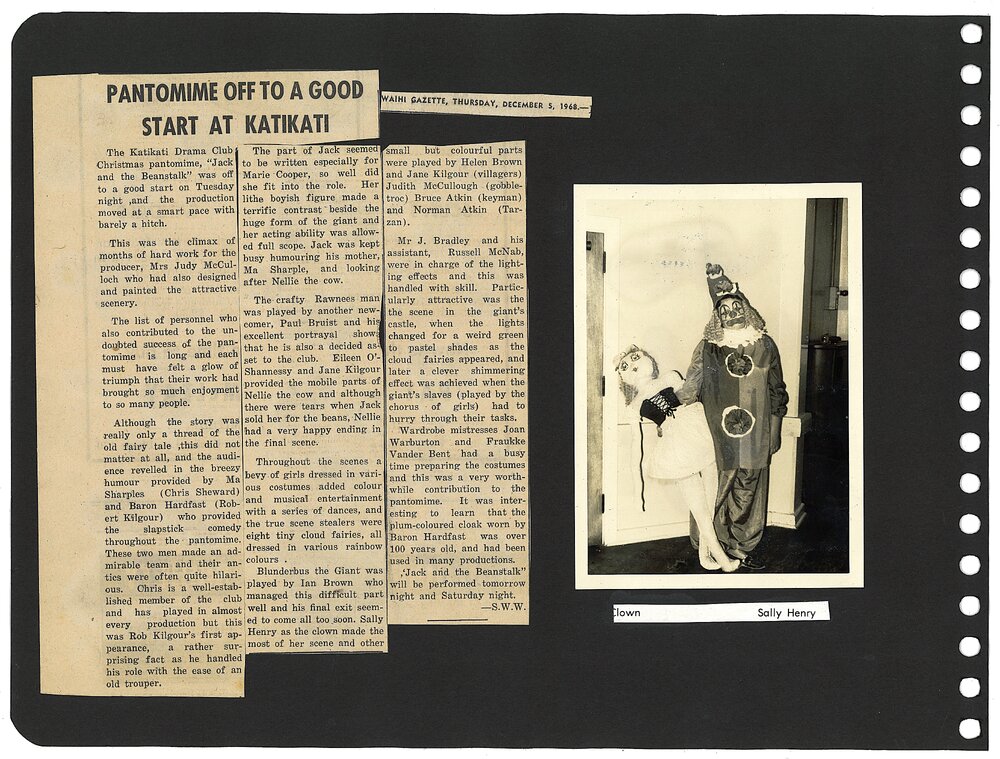 Waihī Gazette's review with Sally Henry as the clown