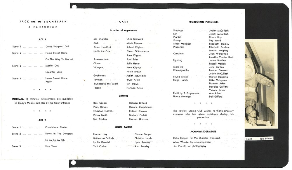 Jack and the Beanstalk - play programme