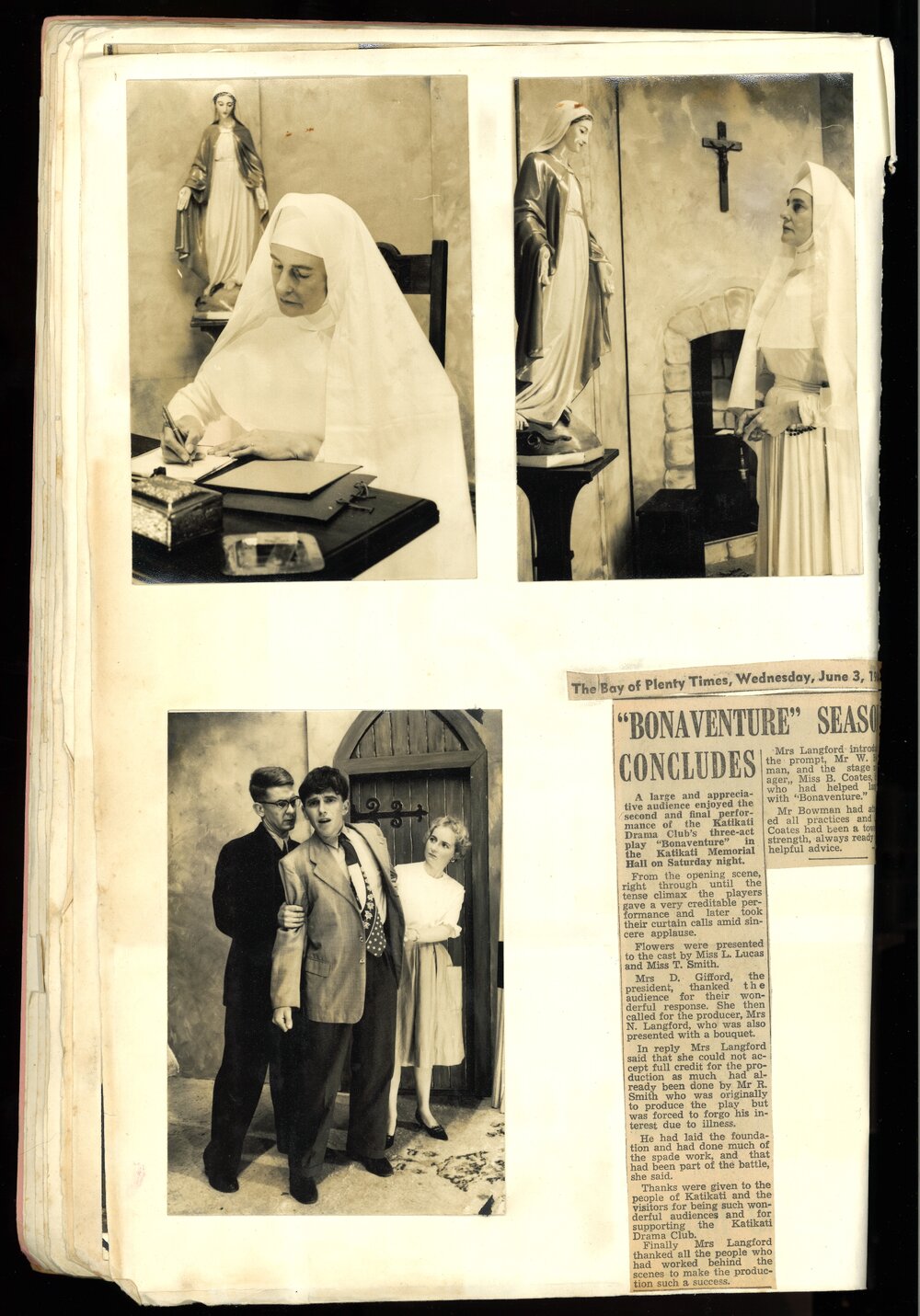 Rehearsal photographs with review