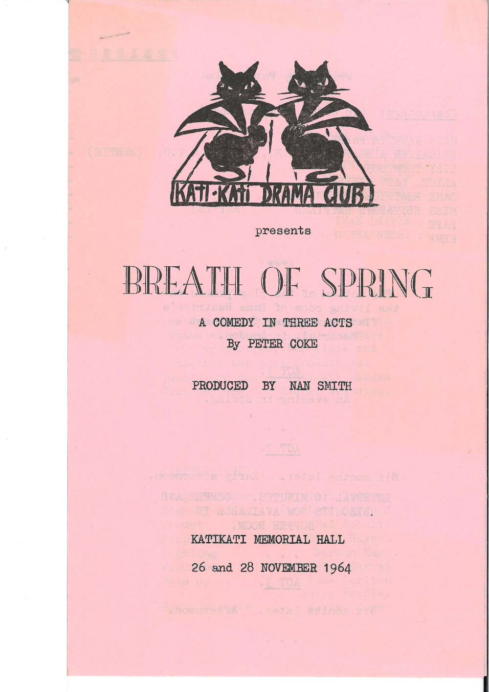 Breath of Spring - play programme
