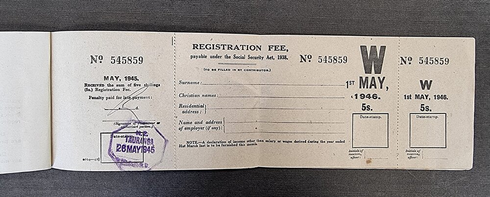 Marjory Shaw's Registration Fee Coupon Book